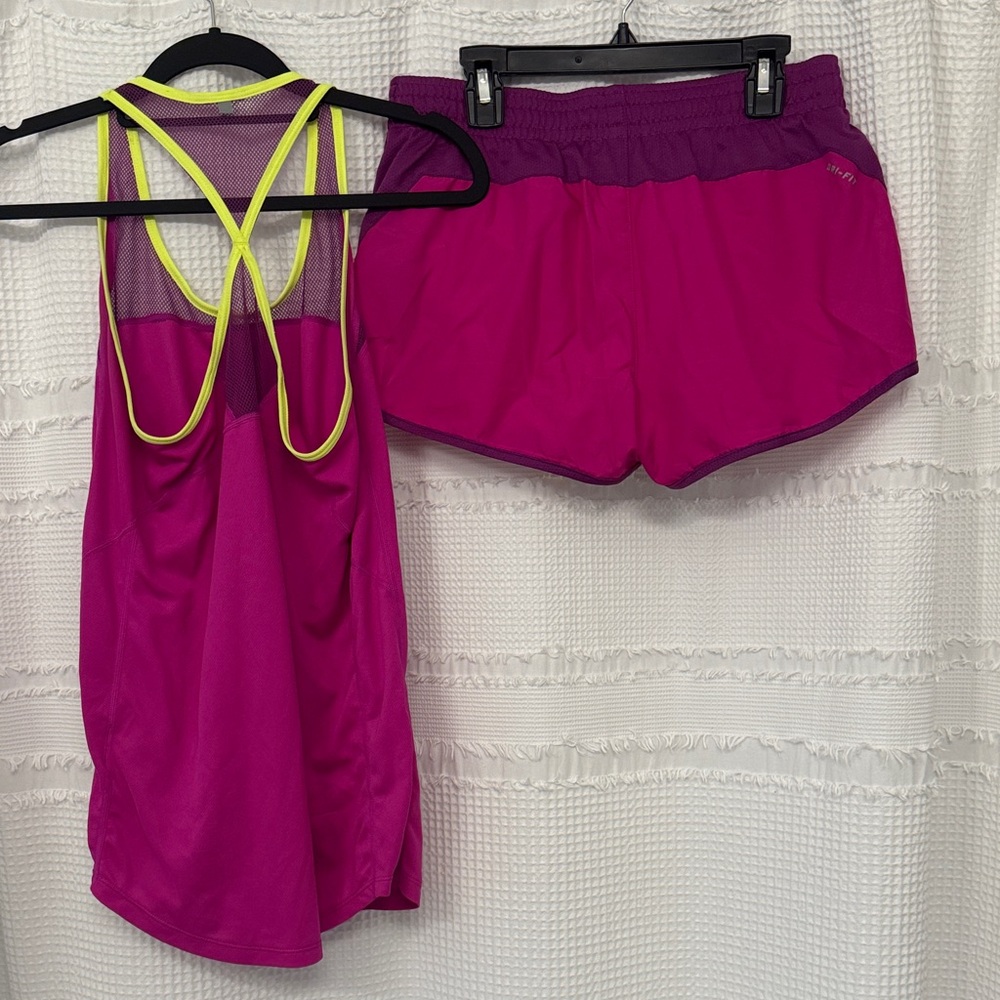 Nike Pink and Yellow Athletic Shorts - Picture 6 of 6